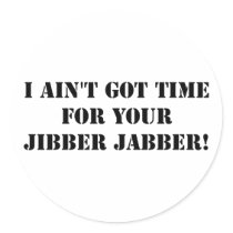 Black Jibber Jabber Stickers