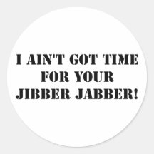 Black Jibber Jabber Stickers