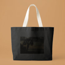 Black Jumbo Tote With Palm bags