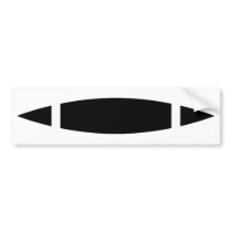 black kayak icon bumper stickers