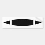 black kayak icon bumper sticker