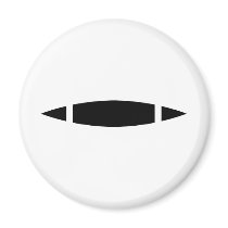 black kayak icon fridge magnets