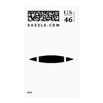 black kayak icon postage
