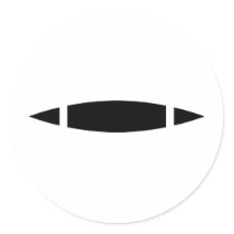 black kayak icon stickers