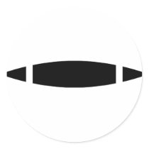 black kayak icon stickers