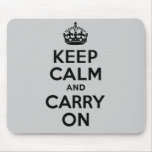 Black Keep Calm And Carry On Best Price Custom Mouse Pads