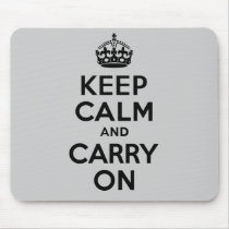 Black Keep Calm And Carry On Best Price Custom Mouse Pads