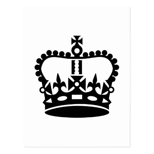 Black king crown postcard Zazzle