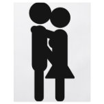 black kissing love icon flyer