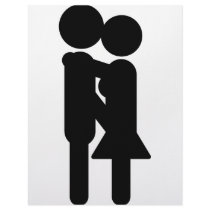 black kissing love icon letterhead