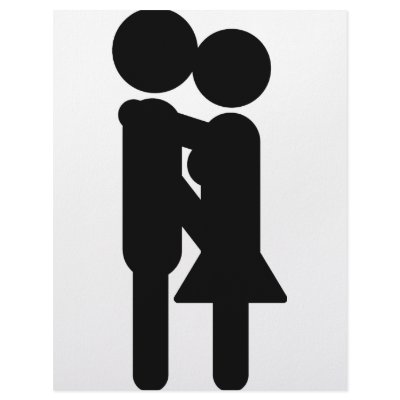 black kissing love icon letterhead design by TomaniacLines