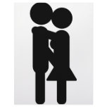 black kissing love icon letterhead design