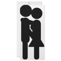 black kissing love icon rack cards