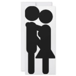 black kissing love icon rack card template