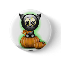 Black Kitty buttons