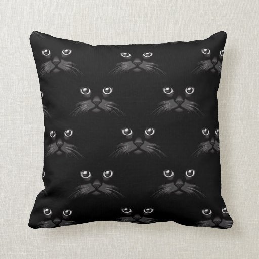 ikea black cat pillow