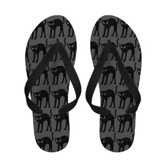 Black Kitty: Flip Flop Sandals