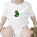 Black Kitty In A Green Christmas Ornament t-shirts