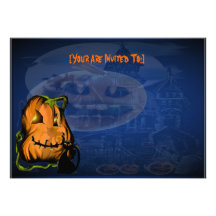 Black Kitty N Pumpkin  ,invitation_5x7_horizont...