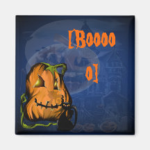 Black Kitty N Pumpkin  Magnets