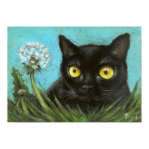 Black kitty print