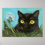 Black kitty print