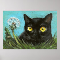 Black kitty print