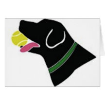 Black Lab 4.png Greeting Card