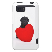 Black lab and heart HTC vivid covers
