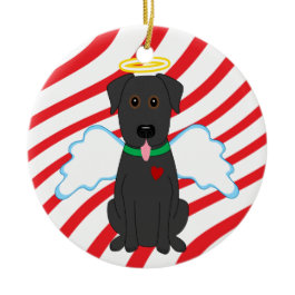 Black Lab Angel Christmas Dog Ornament