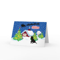 Black Lab Believe In Santa Christmas cards by freespiritdesigns Black Lab Believe In Santa Christmas cards