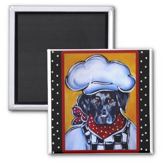 Black Lab Chef magnet