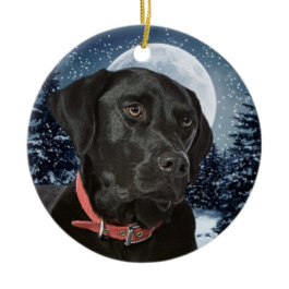 Black Lab Christmas Ornament