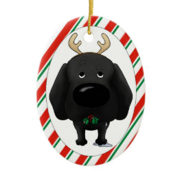Black Lab Christmas Ornament