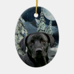 Black lab christmas ornaments