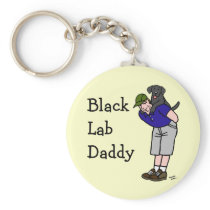 Black Lab Daddy Keychains