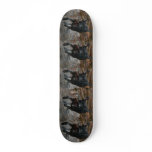 Black Lab Dog with Pinecone running Custom Skate Board