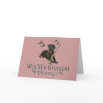 Black Lab hunts greeting cards