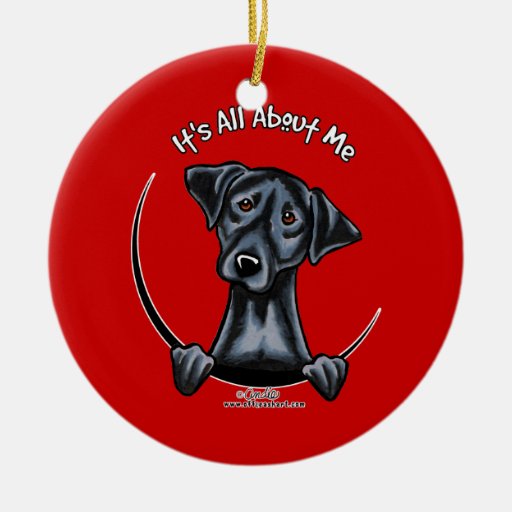Black Lab Its All About Me Christmas Tree Ornaments