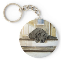 Black Lab Keychain