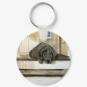 Black Lab Keychain by paintingcoyote36 Black Lab Keychain