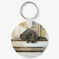 Black Lab Keychain by paintingcoyote36 Black Lab Keychain