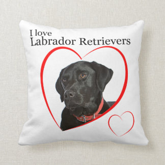 black lab holiday pillow