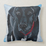 Black Lab Throw Pillows