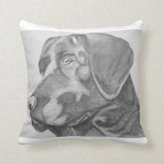 black lab fall pillow