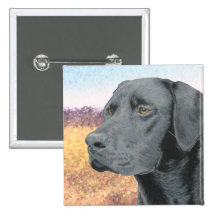 Black Lab Pinback Button