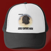 Black Lab Puppy Cuddly Contents hats