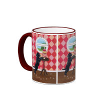 Black Lab Puppy with Cupcakes Coffee Mugs