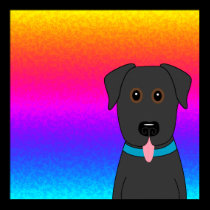 Black Lab Rainbow Poster posters