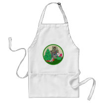 black lab santas aprons